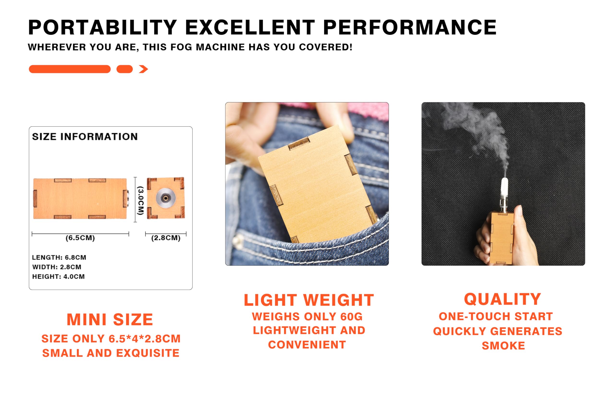 Handheld smoke machine, Mini Fog Machine SMR-1426 for Cosplay, photo shoots, parties, stage effects, Halloween, photography1