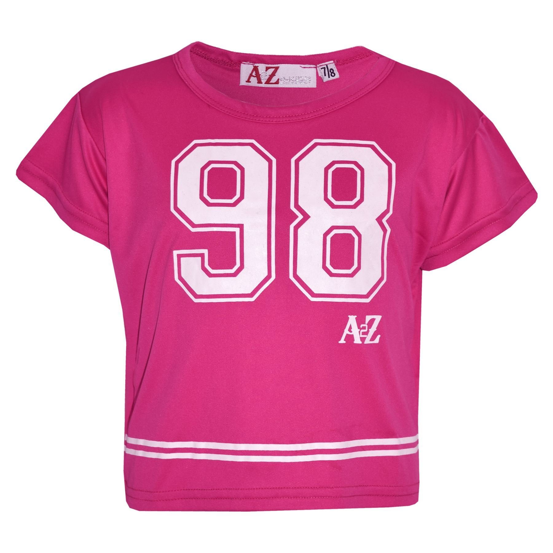 A2z 4 Kids Girls Pink Top Kids 98 Trendy T Shirt - New Crop Top 98 11-12