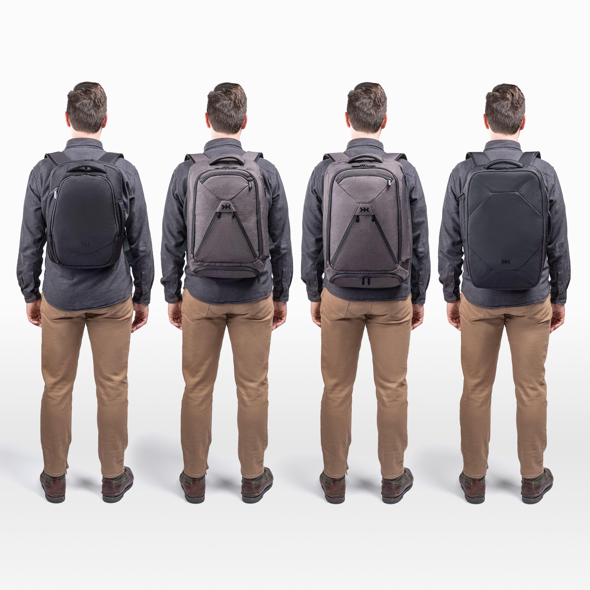 Knack Series 1 Laptop Backpack Fits up to 15 Inch - Knack Bags Carry-On Backpack, TSA Approved, Expandable Travel Backpacks With 3 Day Outfit Capacity (Indigo Blue, Medium)