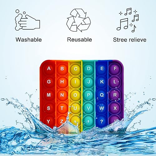 Miniatura 3 de Juguete sensorial para ansiedad con letras del alfabeto y números ABC, juguetes educativos y de aprendizaje cuadrados, juguetes sensoriales para