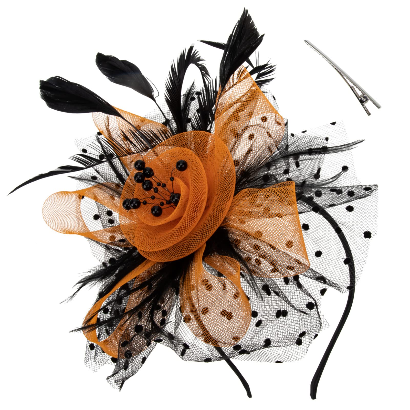minkissy 3pezzi Fascinator Multi-Funzione Rete per Feste Accessorio Elegante per Cerimonie e Matrimonio Cerchietto Resistente per Halloween e Cosplay Decorazione per Donne e Ragazze