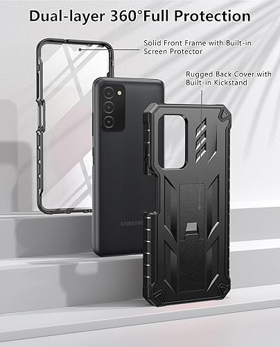 Miniatura 8 de Funda para teléfono Samsung Galaxy A03S Soporte duro integrado y protector táctil Militar a prueba de golpes TPU resistente suave resistente