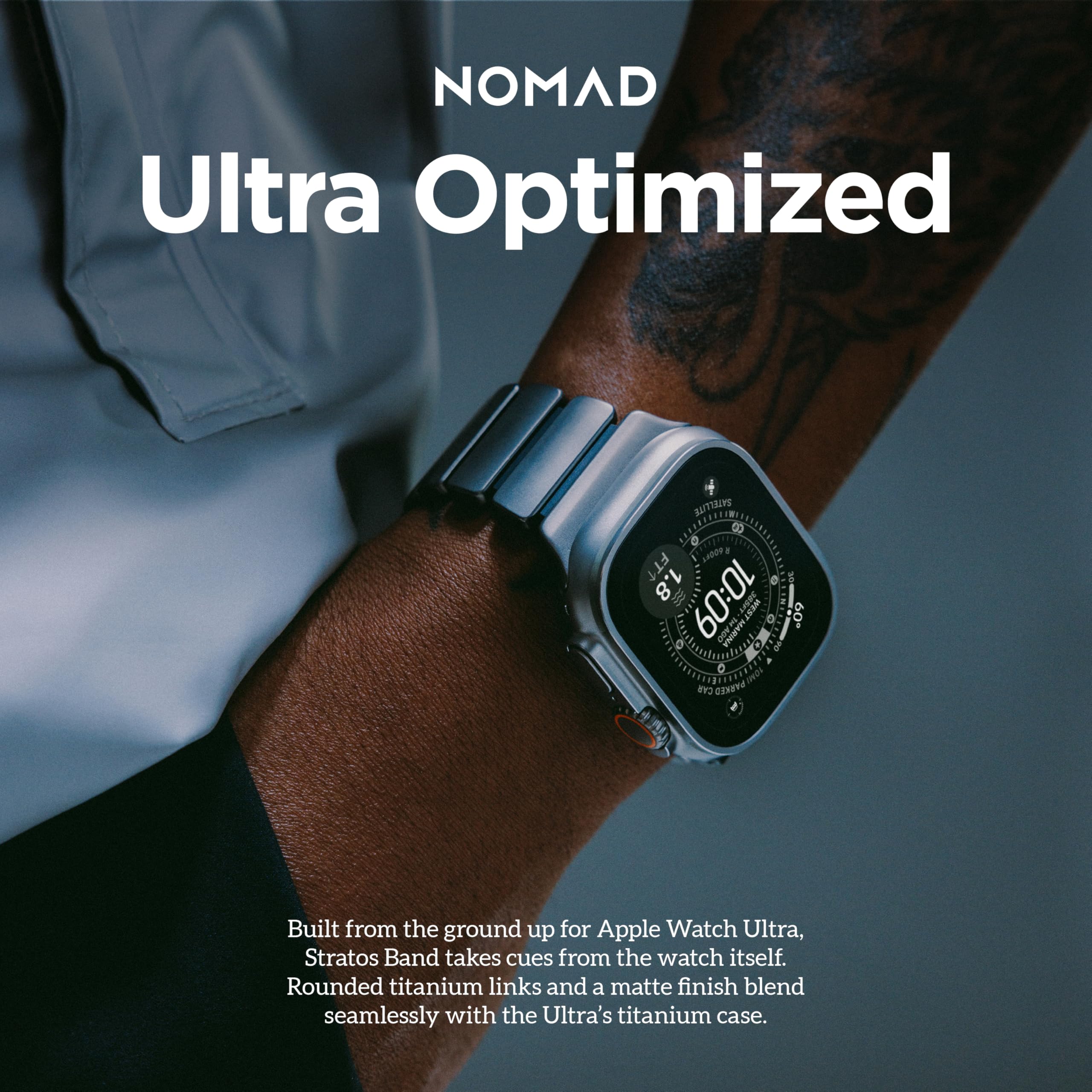 NOMAD Stratos Pasek do zegarka Apple Watch 42/44 / 45/46 mm / 49 mm, hybrydowy