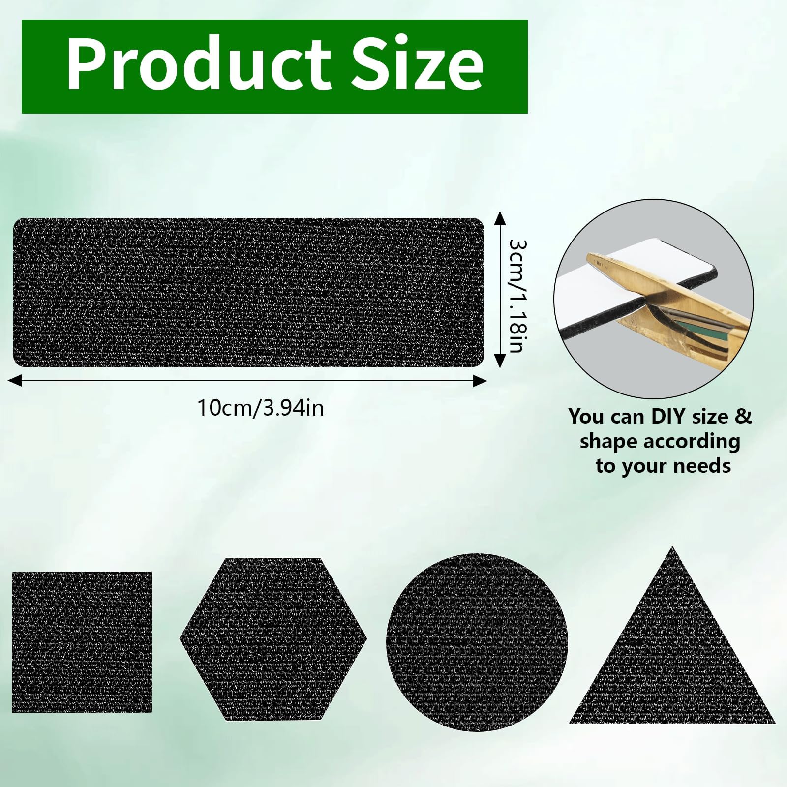 elzle 10 Pièces Scratch Autocollant Double Face Extra Fort, 3 X 10cm Adhésif Puissant Bande, Bandes de Scratch Autocollantes pour Tapis,Cadre Photos Et L'Artisanat,Maison,Bureau - 5