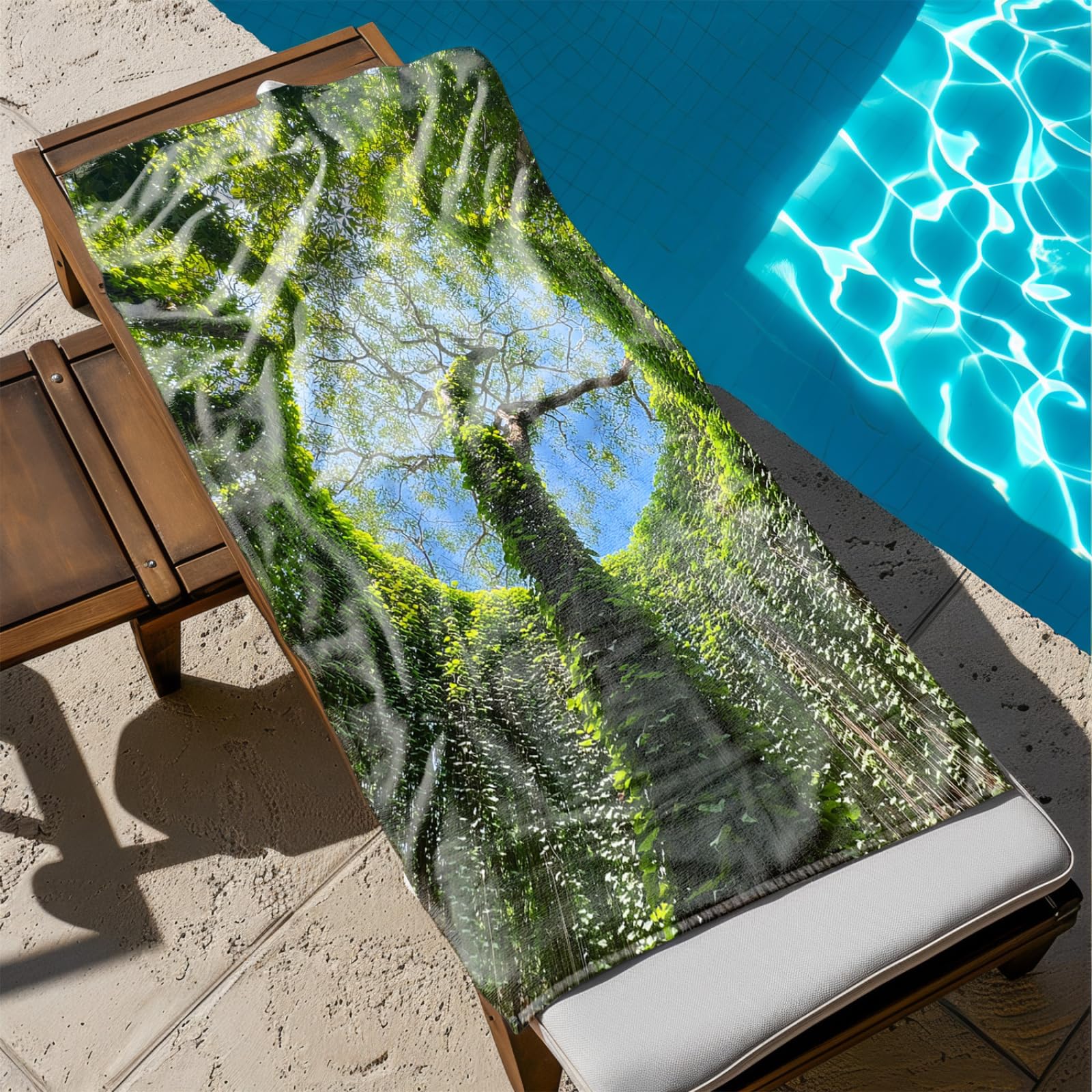 Générique Serviette de Plage 90X180 Arbre Vert