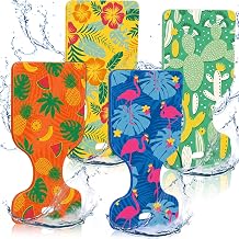 Lunmon 4 Pcs Water Saddle Float for Adults, Non-Inflatable Foam Pool Floats with Handles, Tropical Designs 33 Inch Summer Pool Party Floaties Supports up to 250 Lbs for Beach, Lake, Water Park