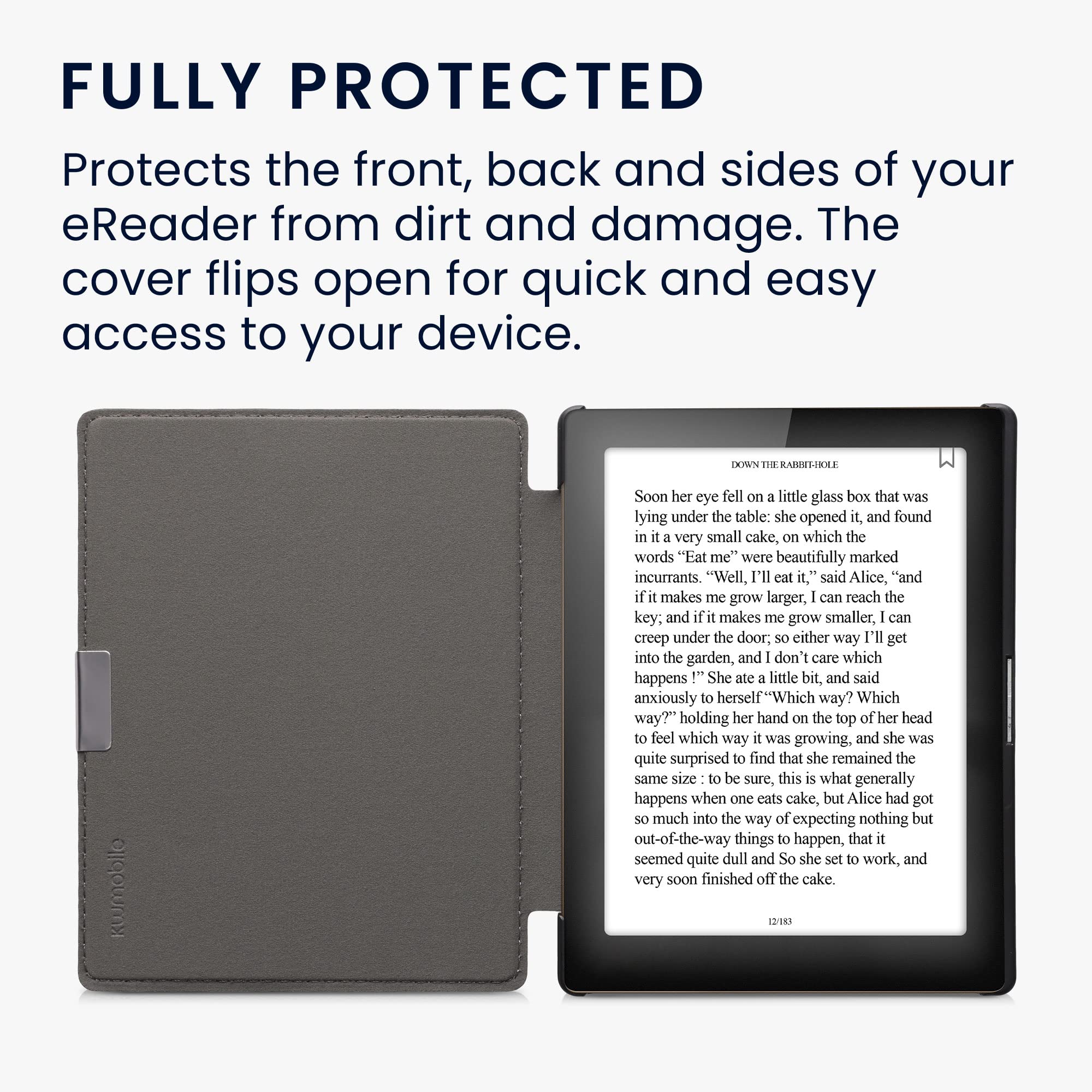 kwmobile Custodia eReader Simil Pelle Compatibile con Kobo Aura Edition 1 Blu