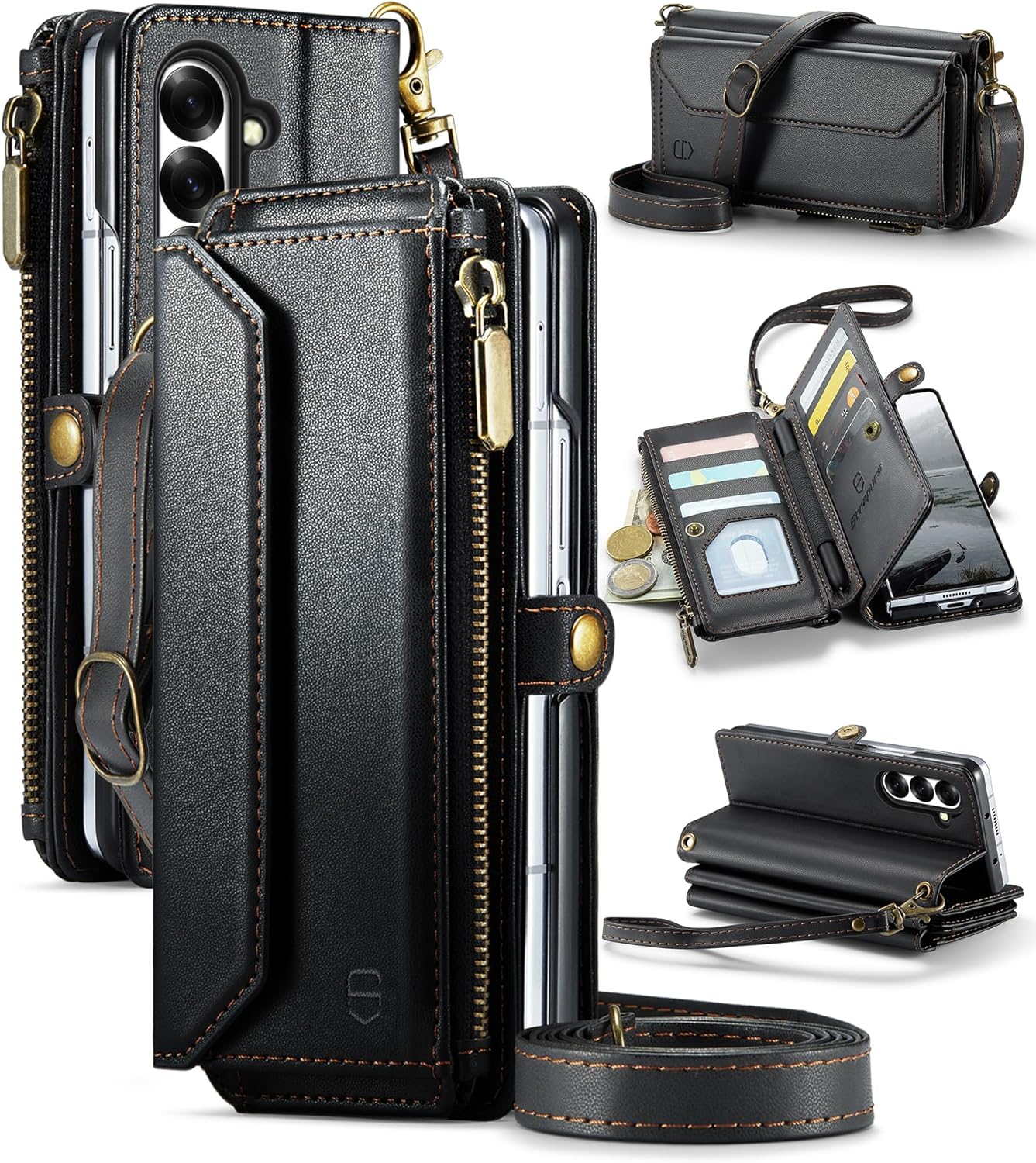 Wallet Case for Samsung Galaxy Z Fold 7 with RFID Card Holder