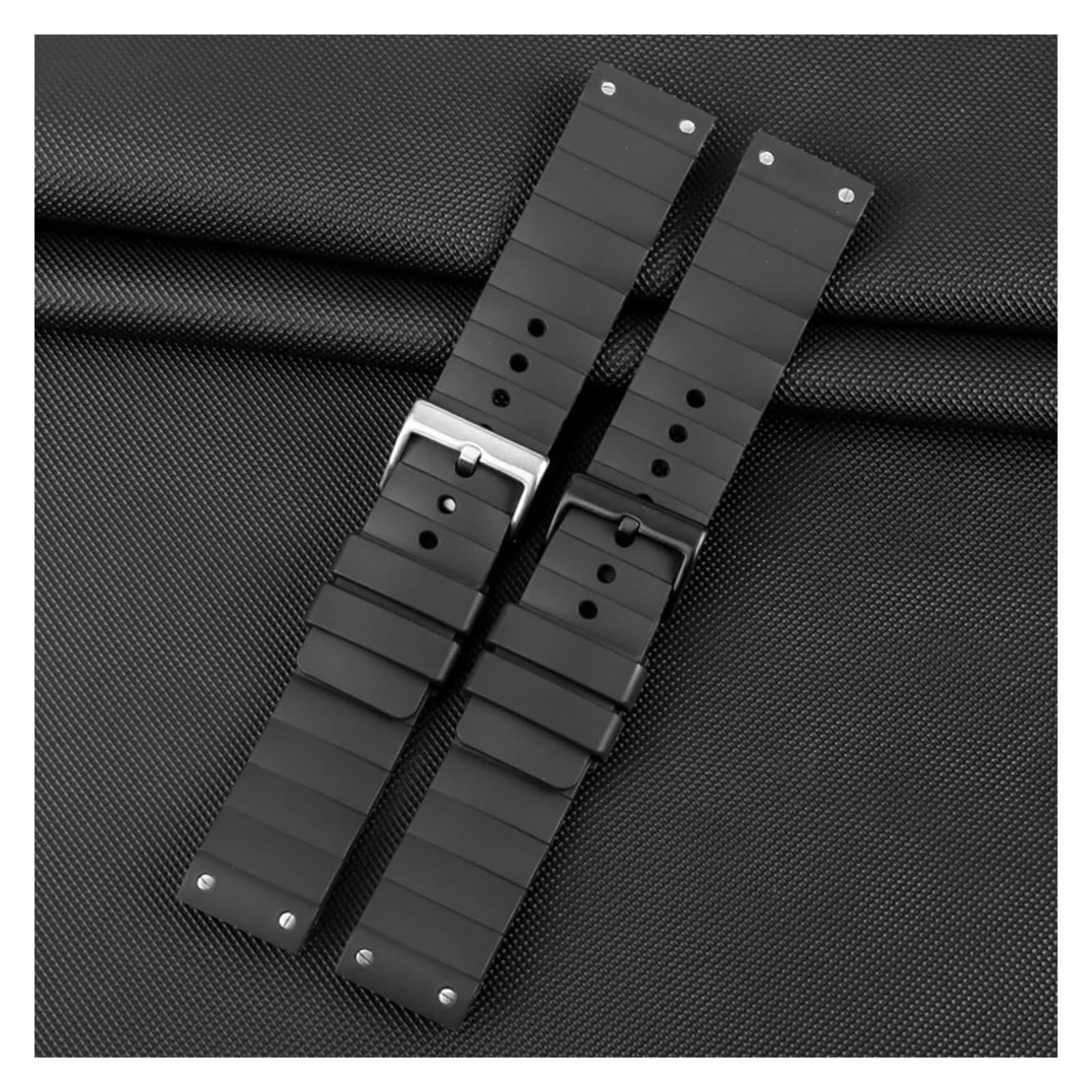 Cinturino per orologio da 23 mm per Cartier Santos Sandoz Santos 100 cinturino per orologio in silicone in gomma per uomo e donna nero