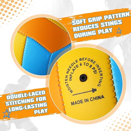 Miniatura 4 de Leitee Balón de voleibol impermeable de 58.5 pulgadas para piscina, voleibol acuático, con cubierta suave y bomba para adolescentes, adultos,