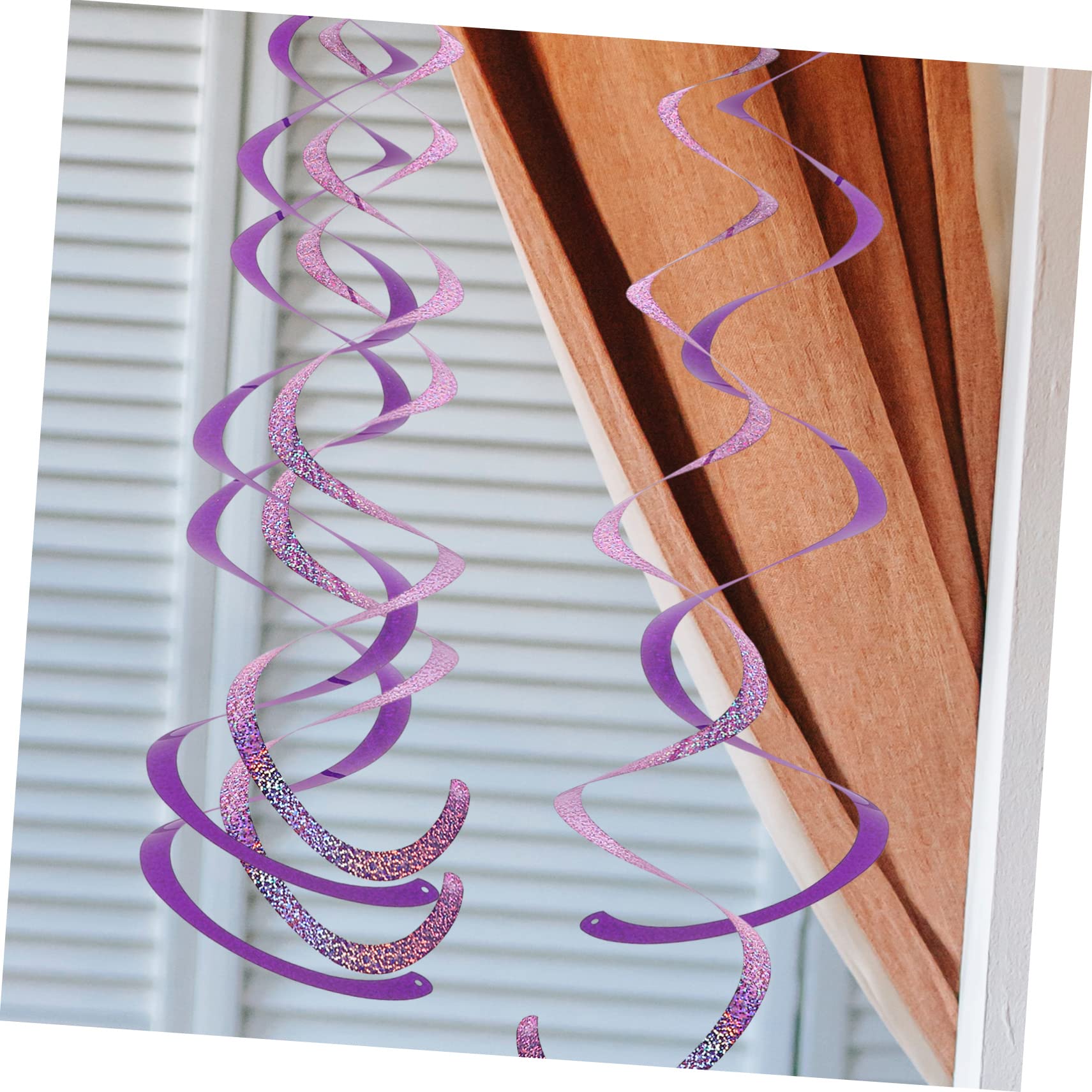 Amosfun 25 Set decorazione della festa decorazioni natalizie natale decorazioni ricciolo appeso alla festa decorazioni del soffitto appese decorazioni a turbinio per feste sospeso