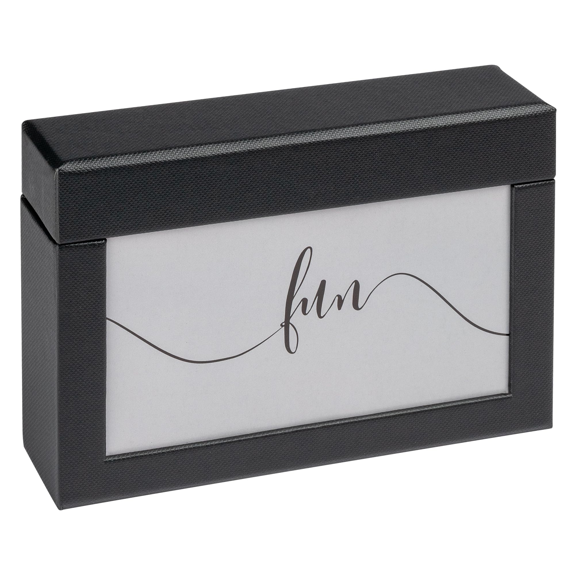 walther design Aufbewahrungsbox für 100 Fotos 10x15 cm, schwarz, FB-116-B, Fotobox Fun