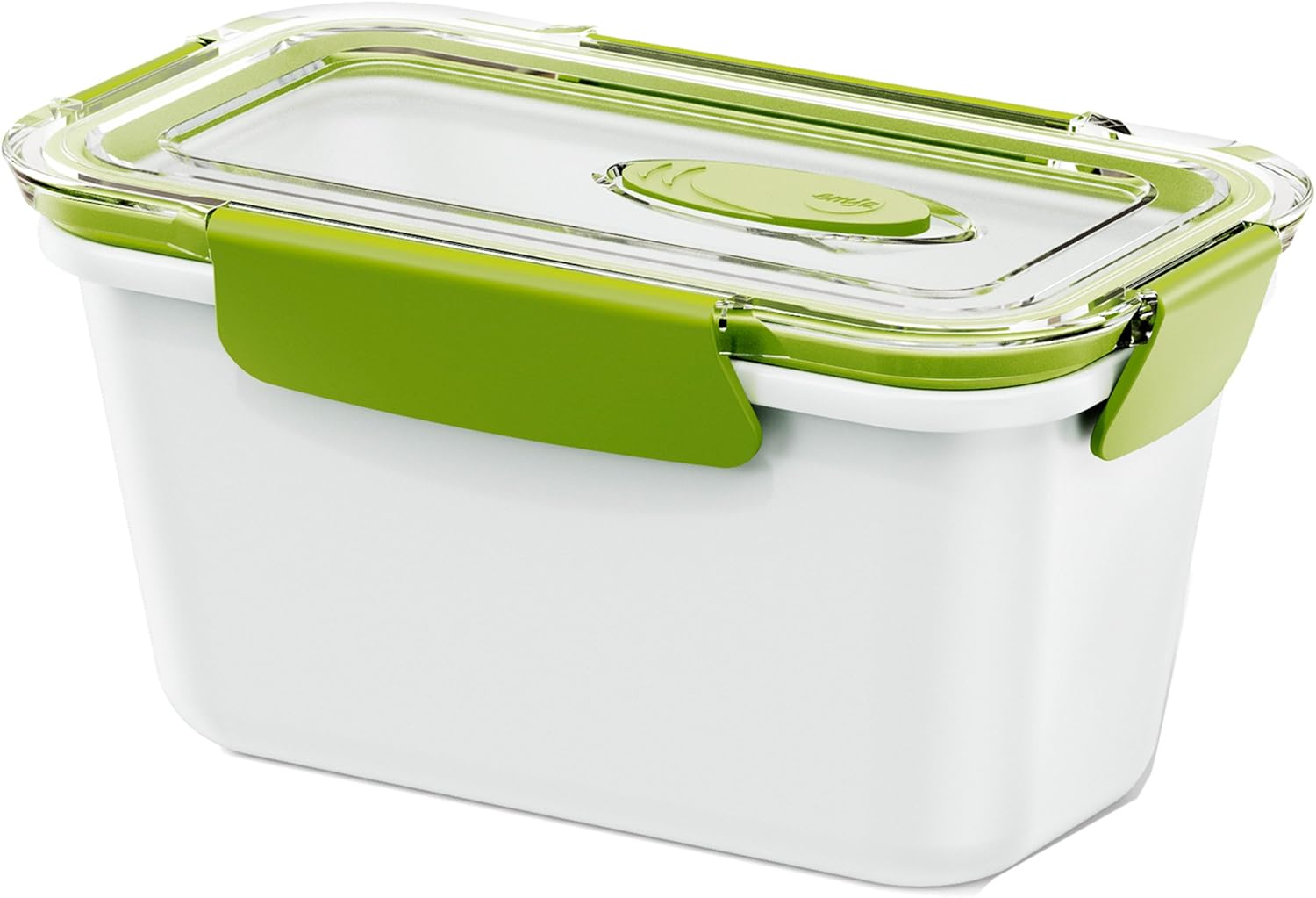 Emsa 513959 Bento Microwave Safe Lunch or Snack Box, 0.9 litres Green/White