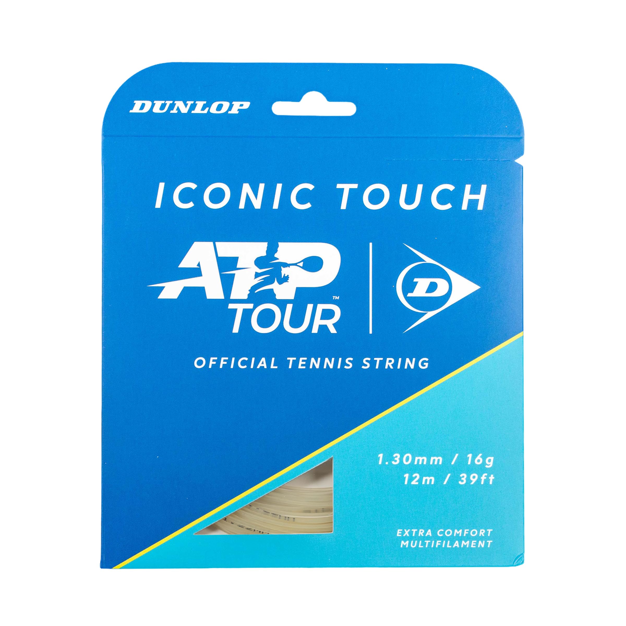 Dunlop Iconic Touch 16G Natural 12m Tennis String Set – Comfort Multifilament PU String