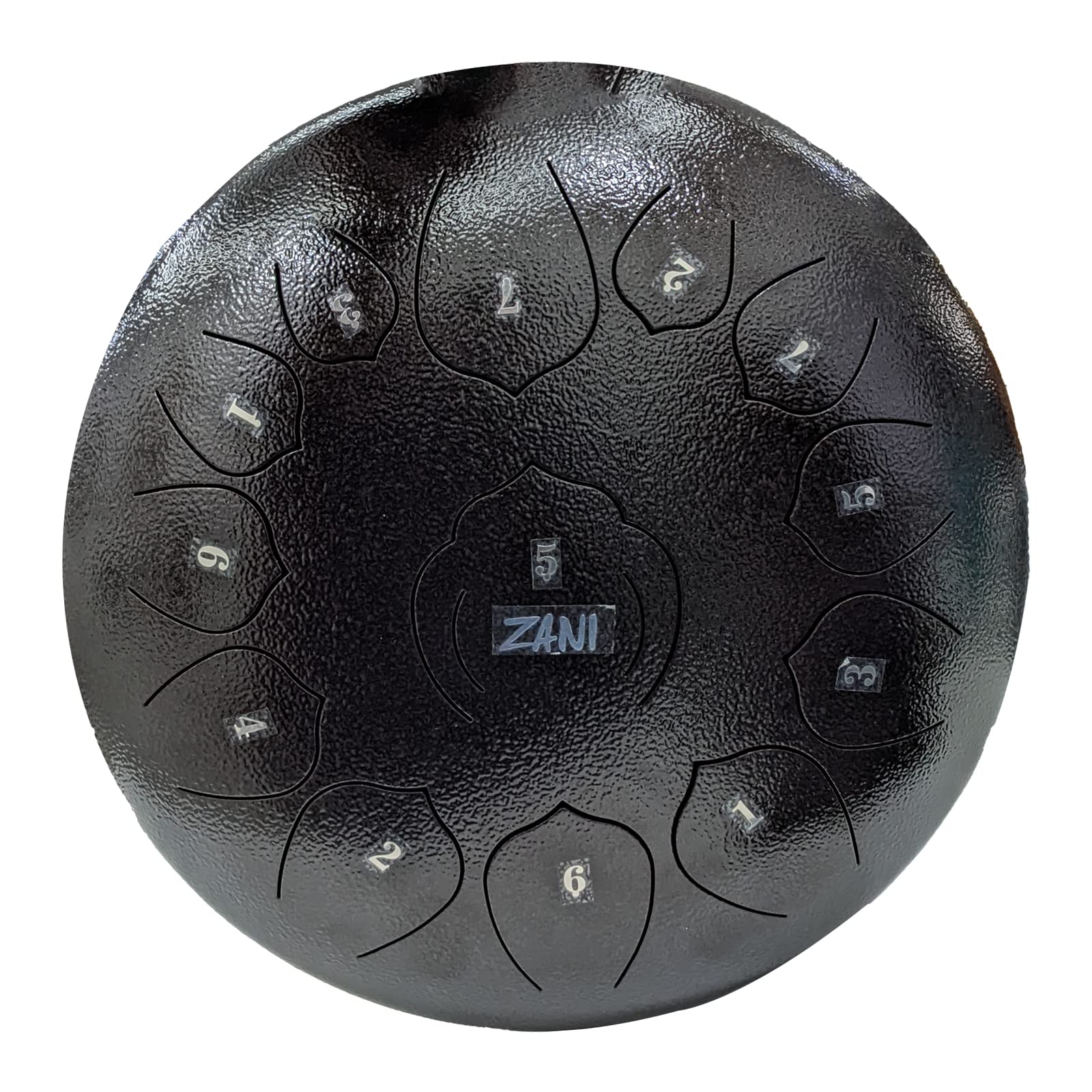 amiciSound 13 Notes Tongue Drum, 12 Inch Lotus Pattern Steel Drum with Carry Bag for Meditation Entertainment, Musical Instrument