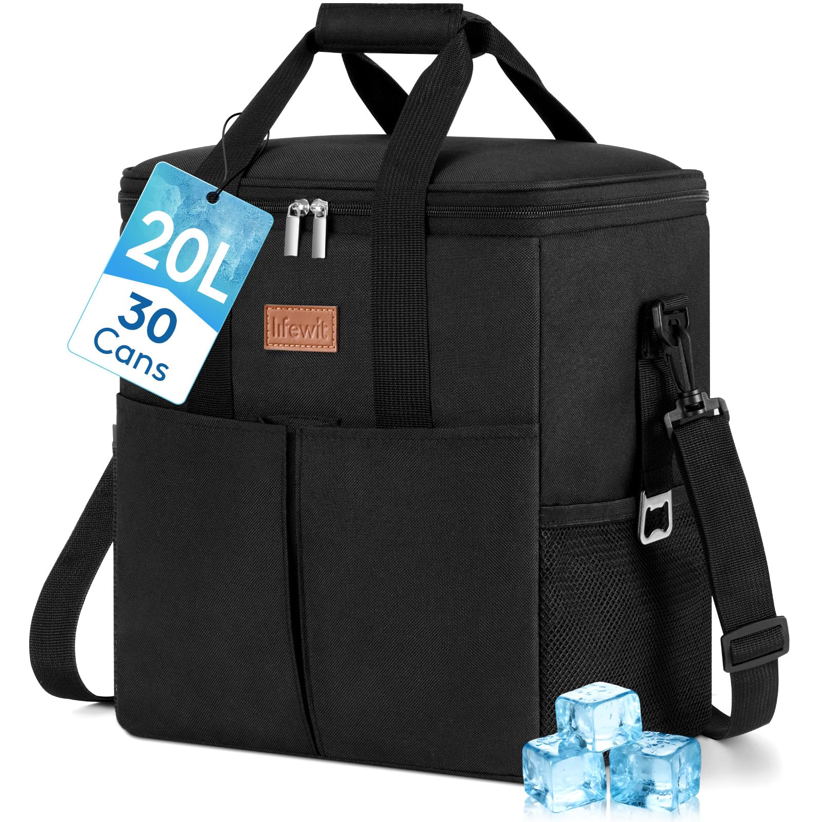 Lifewit Kühltasche, Kühlung Thermoisoliert Tragbar Faltbar Wasserdicht, Groß Picknicktasche für Einkaufen, Büro, Camping, Outdoor Reisen, Lebensmittel Transport, Familie Grillen
