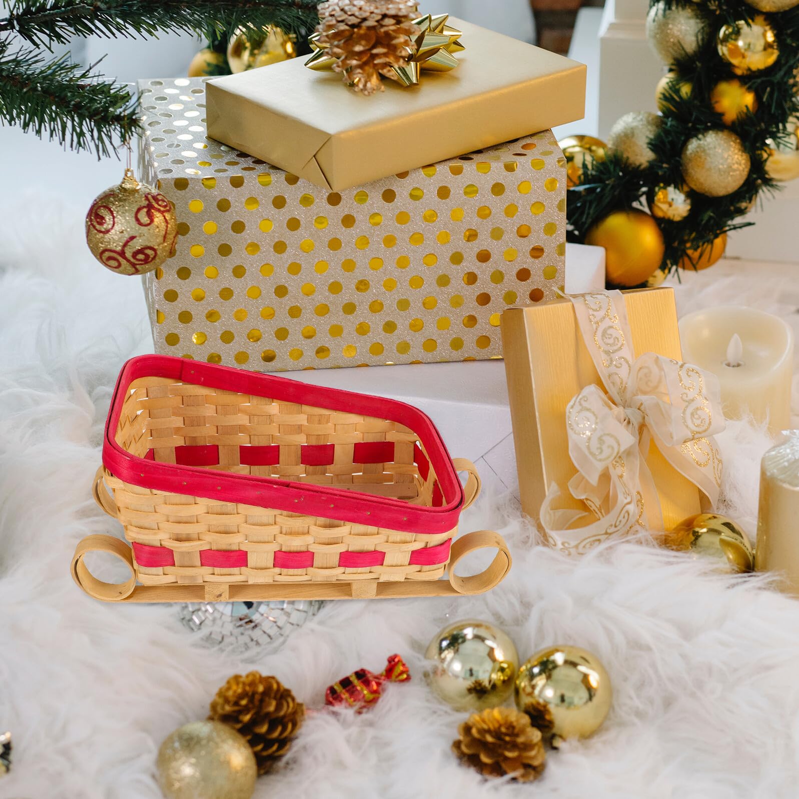 Alipis Schlitten-weihnachtsdeko aus Zarte Schlittenverzierung für Schreibtischdeko Weihnachtsschlitten-anhänger als Weihnachtsaccessoires und Landschaftsrequisite