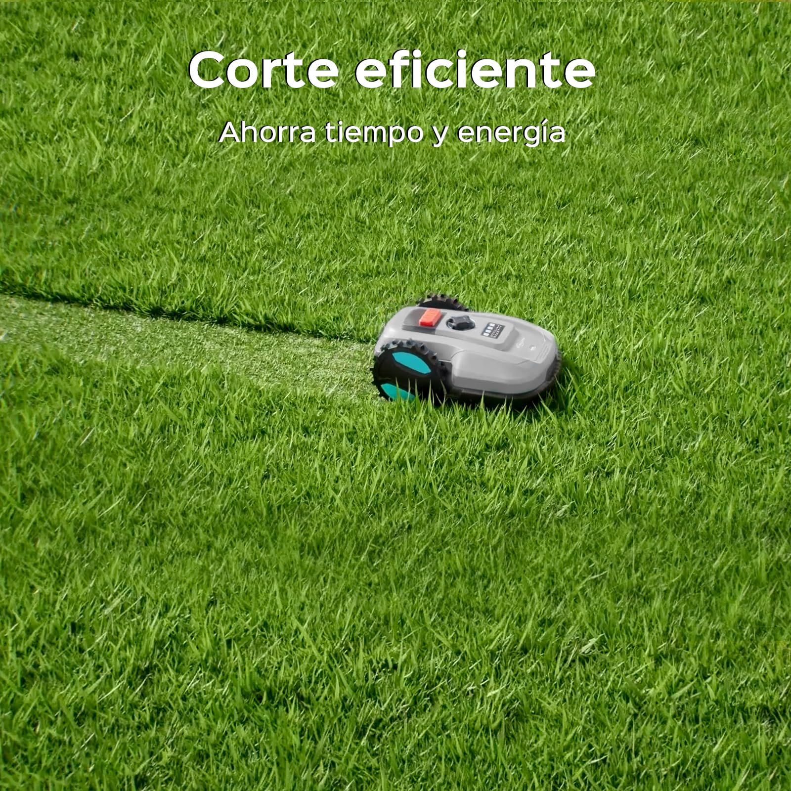 YARDCARE E400 Robot Cortacesped con Control App,hasta 400m²，Altura de Corte de 20 a 60 mm, Sensor de Lluvia, Robot Cortacésped 18 cm de Ancho de Corte,Menos de 60 dB