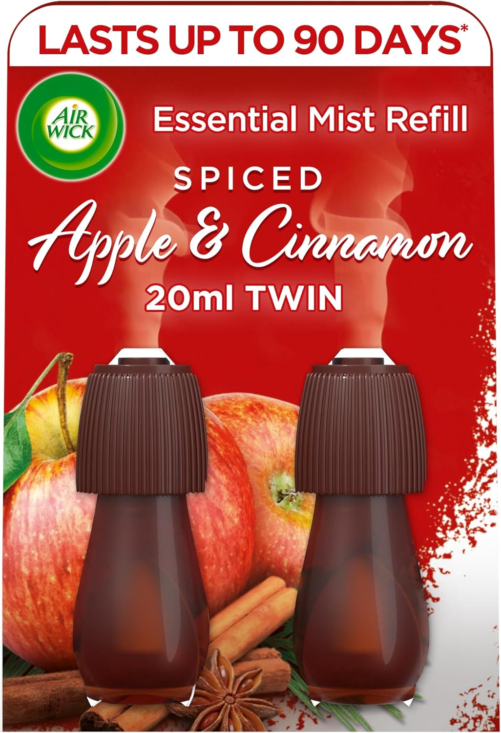 Air Wick Spiced Apple and CinnamonEssential Mist Twin Refill 2x 20ml