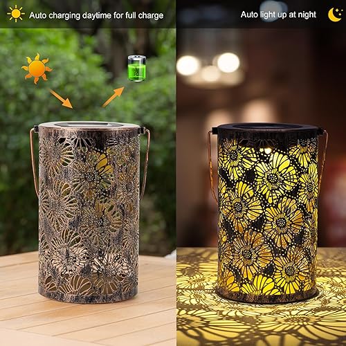 Miniatura 9 de Faroles solares impermeables para exteriores, árbol de la vida, decoración de jardín, árbol grande, luces solares de metal, lámpara de mesa LED para