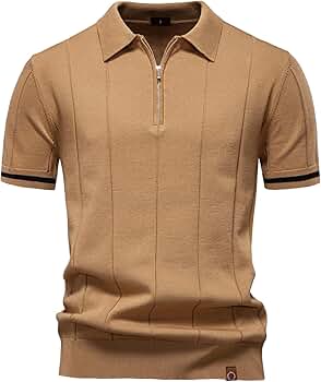 *p(R)ojectR® Knit Polo Shirt Neutral Pointelle-Knit Organic Cotton Polo Shirt | MR P