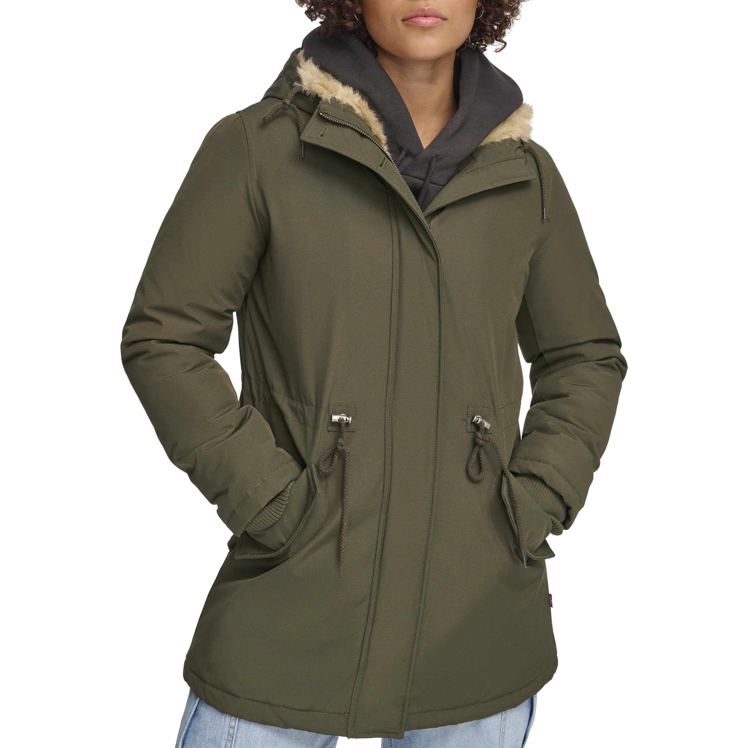 Levi's Women's Faux Fur Lined Hooded Parka Jacket (Regular & Plus Sizes)