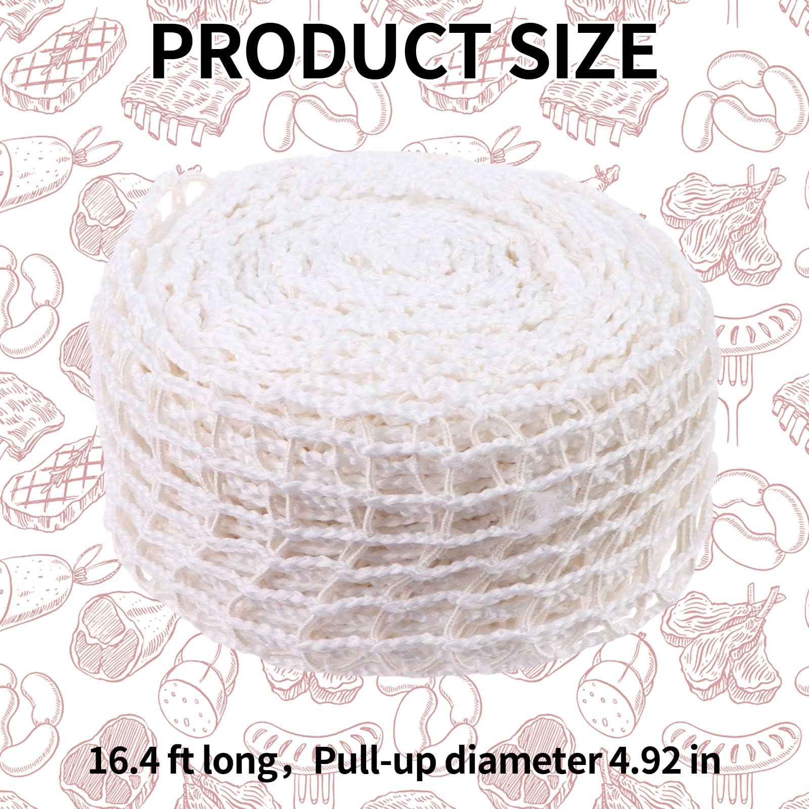 Rouleau De Filet élastique Pour Jambon De Viande Fumée, Volaille, Taille 18, 20 M Pour La Cuisson De La Viande Et La Fabrication De Saucisses