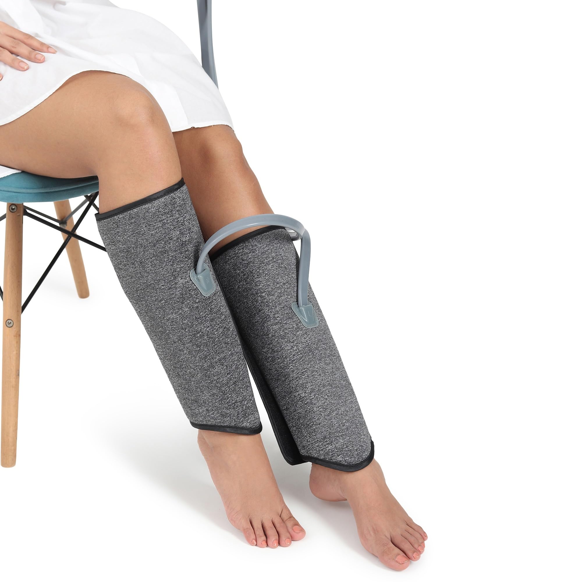 Air Pressure Leg Massager with Heat & Air Compression For Pain Relief & Relaxation Improves Blood Circulation, Reduces Muscle Pain, Multipurpose Use Calf, Arm, Leg & Electric Foot Massager