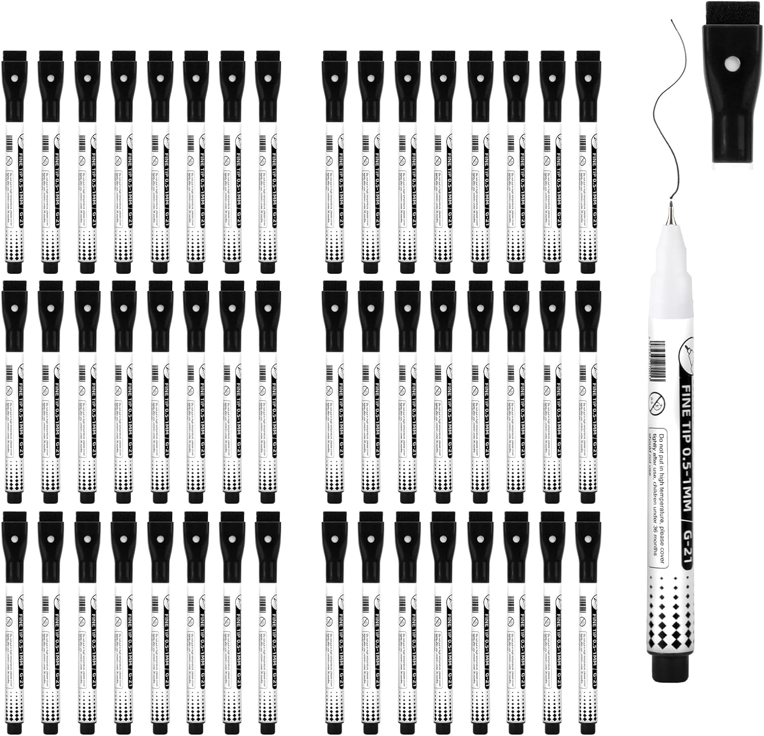 EEOYU Fine Tip Dry Erase Markers, 0.7mm