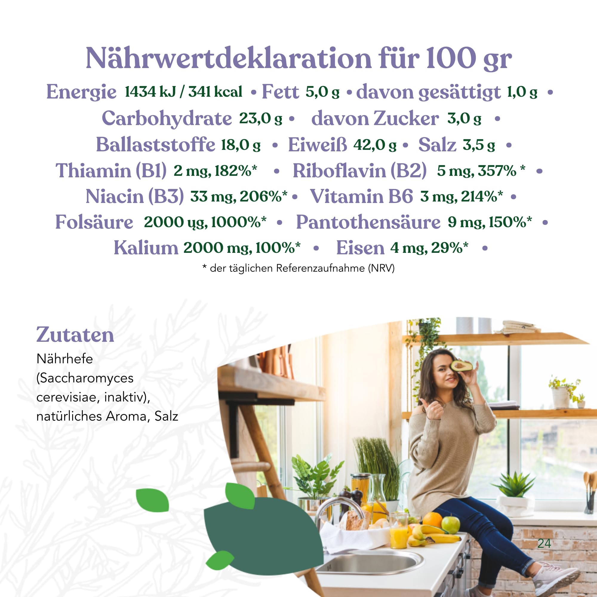 Engevita Hefeflocken mit Knoblauchgeschmack | Nutritional Yeast Flakes | Veganer Glutenfrei Käseersatz | Gentechnikfrei | Inaktive Nährhefe Flocken von Bon Vegan - 100 gr