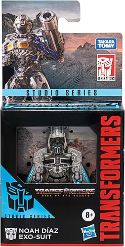 Miniatura 4 de Transformers Toys Studio Series Rise of The Beasts Core Noah Díaz Exo-Suit juguete, 3.5 pulgadas, figuras de acción para niños y niñas a partir de 8