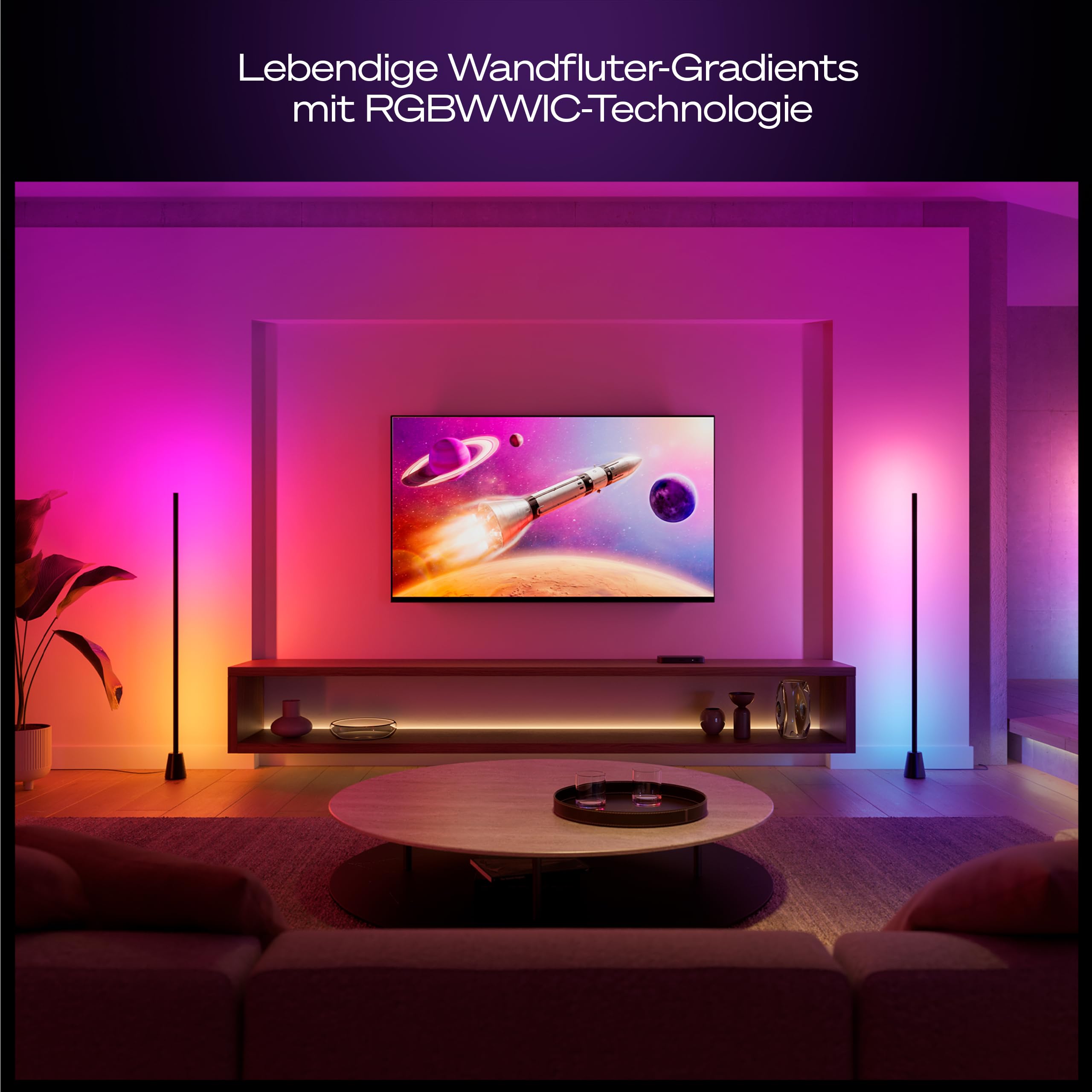 Philips Hue Play Stehleuchte RGBWWIC LED 122 cm Smart Lighting Alexa Google Home Apple Home