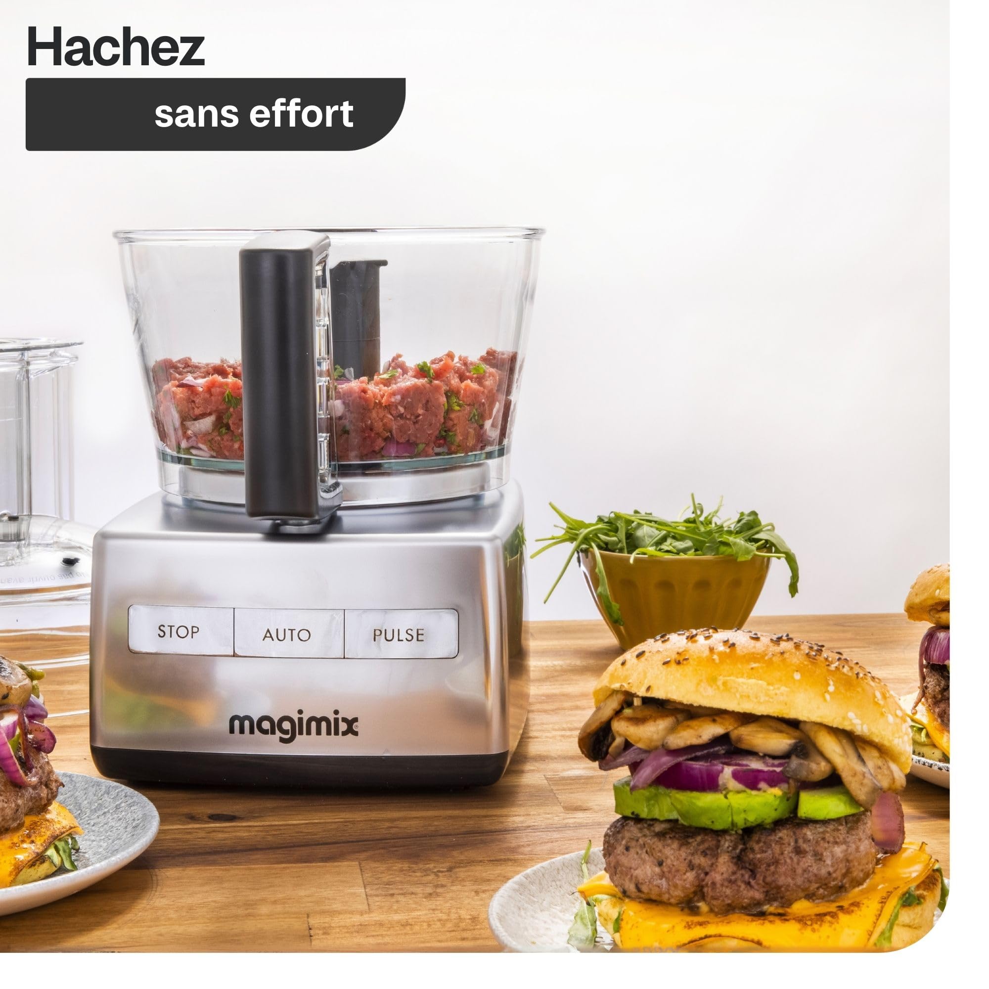 Magimix Robot de Cuisine Multifonction 4200 XL – Hachoir, Blender, Pétrin, Batteur – Accessoires Inclus – Idéal pour Famille – Moteur Professionnel Silencieux 3 L - Fabriqué EN FRANCE (Rouge)