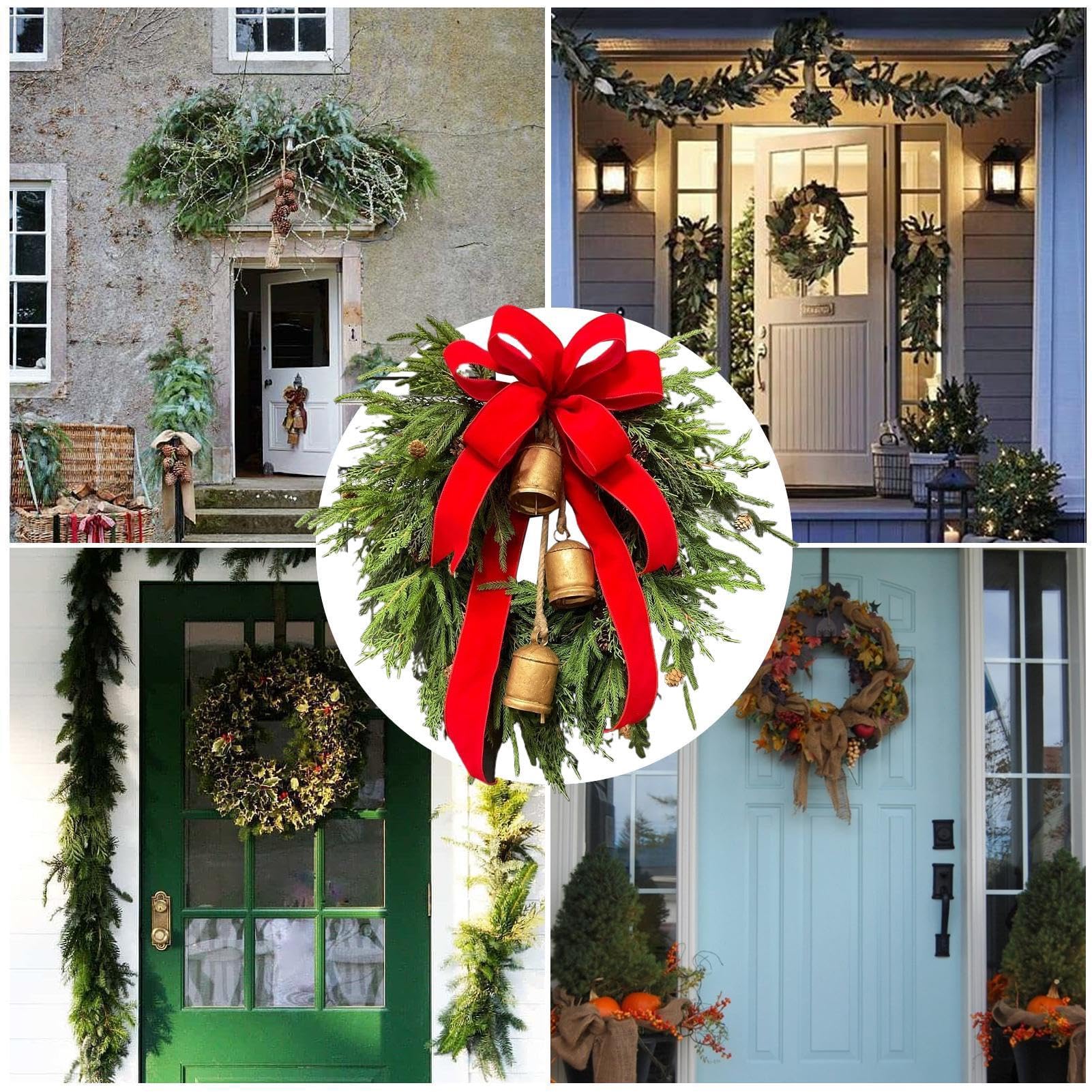 Amazon.co.jp: 玄関用クリスマスリース | お祝いのホリデードアリース