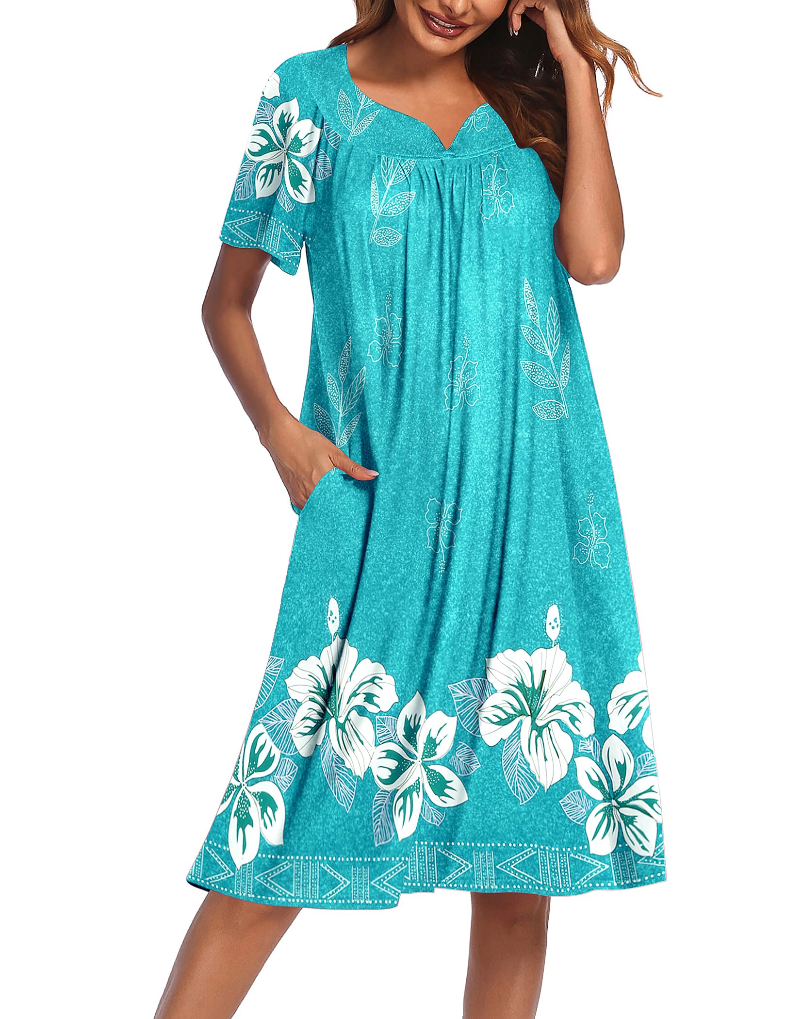 Ekouaer Women's House Dress with Pockets