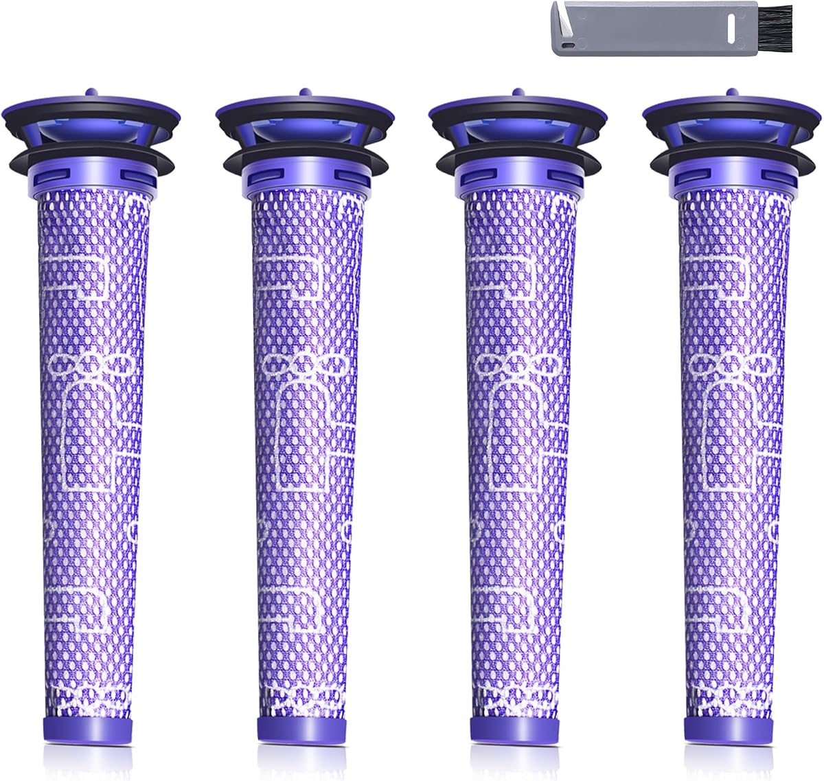 4 Pcs V6 Replacement Filters Compatible with Dyson V8 V7 V6 DC58 DC59 | 4 Pre Filters, Replace Part No. 965661-01