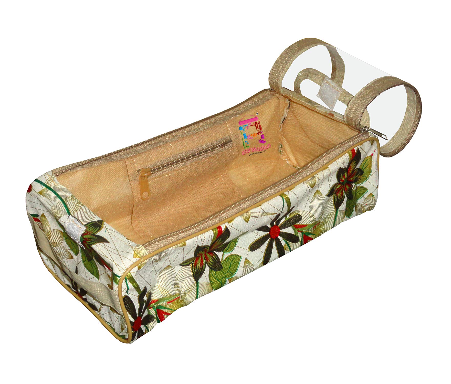 atorakushon Flower Print, Shoe Cover Travelling Shoe Storage Bag/Storage Footwear Organiser Pouch Shoe Bag (Pack of 4) 3