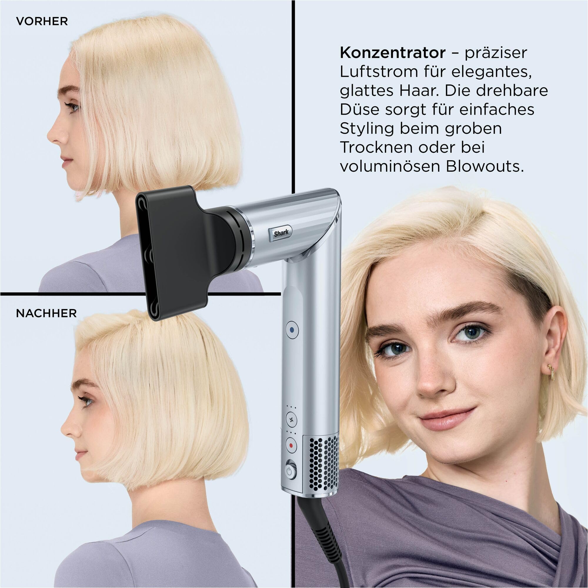 Shark FlexStyle Limited Edition Glacial Blue 6-in-1 Haarstyler, HD476WHEU | und Haartrockner mit Aufbewahrungsbox