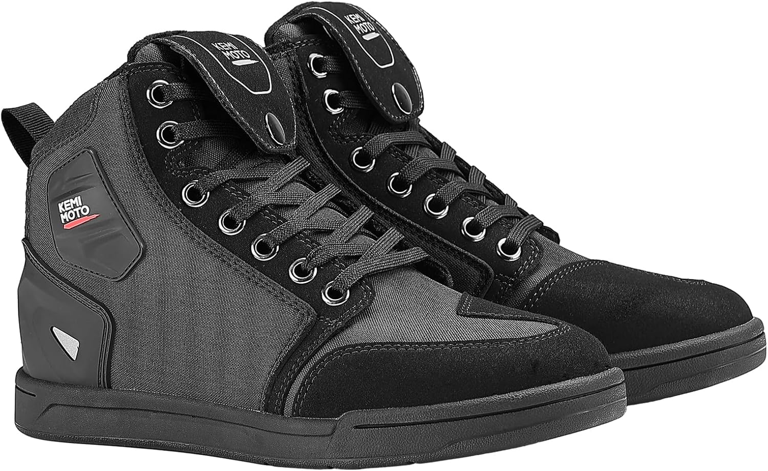 KEMIMOTO Motorcycle Shoes with Thick Heel Protective Gear Casual Anti-Slip Street Motorcycle Riding Boots for Men