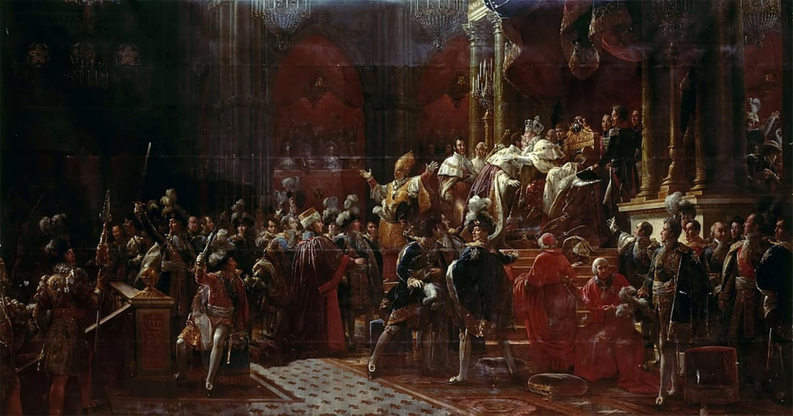 Posteriik No Frame Famous Animal Posters Vintage Picture The Coronation Of Charles X Of France At Reims By Pascal Simon Gerard Modern Wall Decor For Home Decor 60X90cm