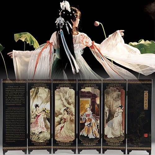 Miniatura 8 de Bantlou Mini pantalla plegable, pequeños separadores chinos, decoración japonesa, pantalla plegable, decoración asiática, regalo para oficina en