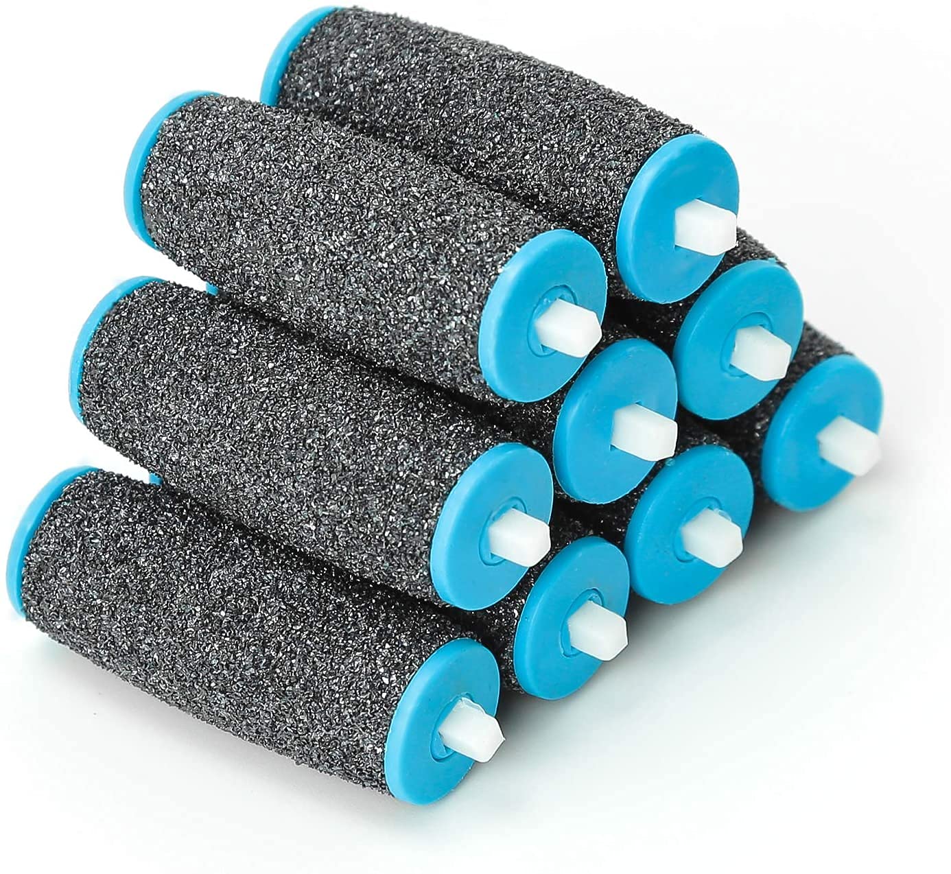 Canvalite 9PCS Pedi Replacement Rollers Compatible with Amope Pedi Perfect Refills Electronic Foot File, Extra Coarse Hard Skin Remover