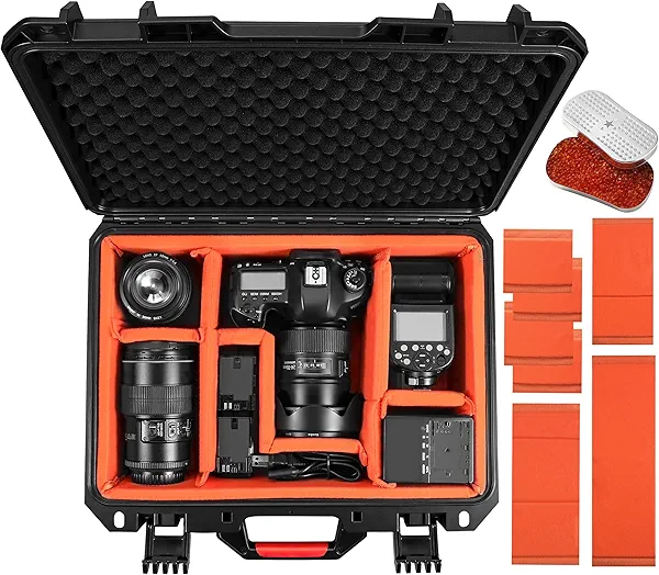 STARTRC VCR Camera Hard Cases DSLR SLR Lenses Waterproof IP67 Travel Protection Dividers For DJI Mavic 4 Pro/Air Drones For Gopro Hero 13 12 11 10 Accessories (Only Case) 16.2x12.8x7inch