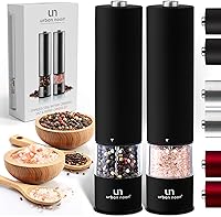 Vista 17 de Juego de Molinillo Eléctrico de Sal y Pimienta - Molinillos de Acero Inoxidable Funciona