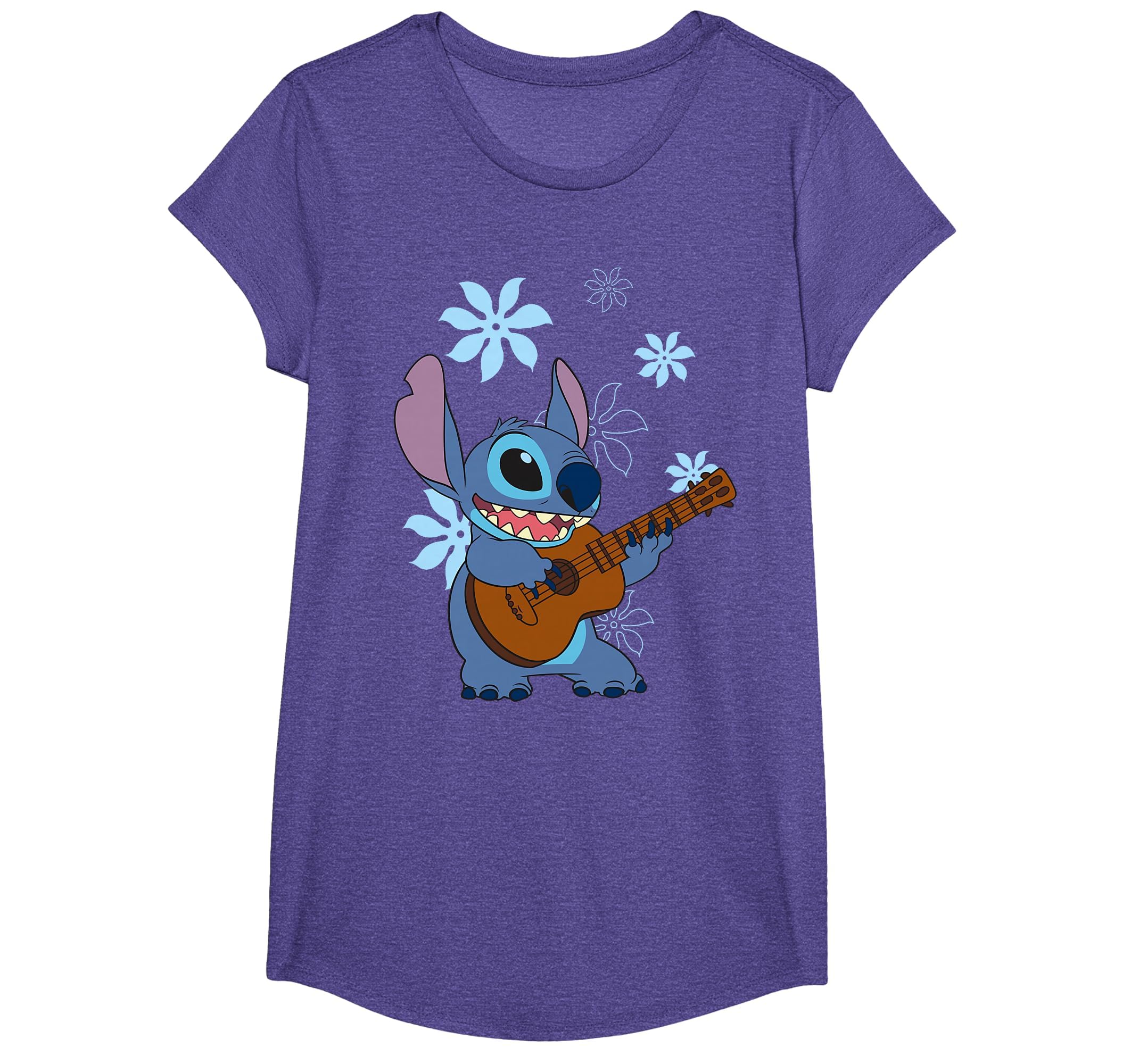 Girl's Lilo &amp; Stitch Floral Ukulele Dance T-Shirt