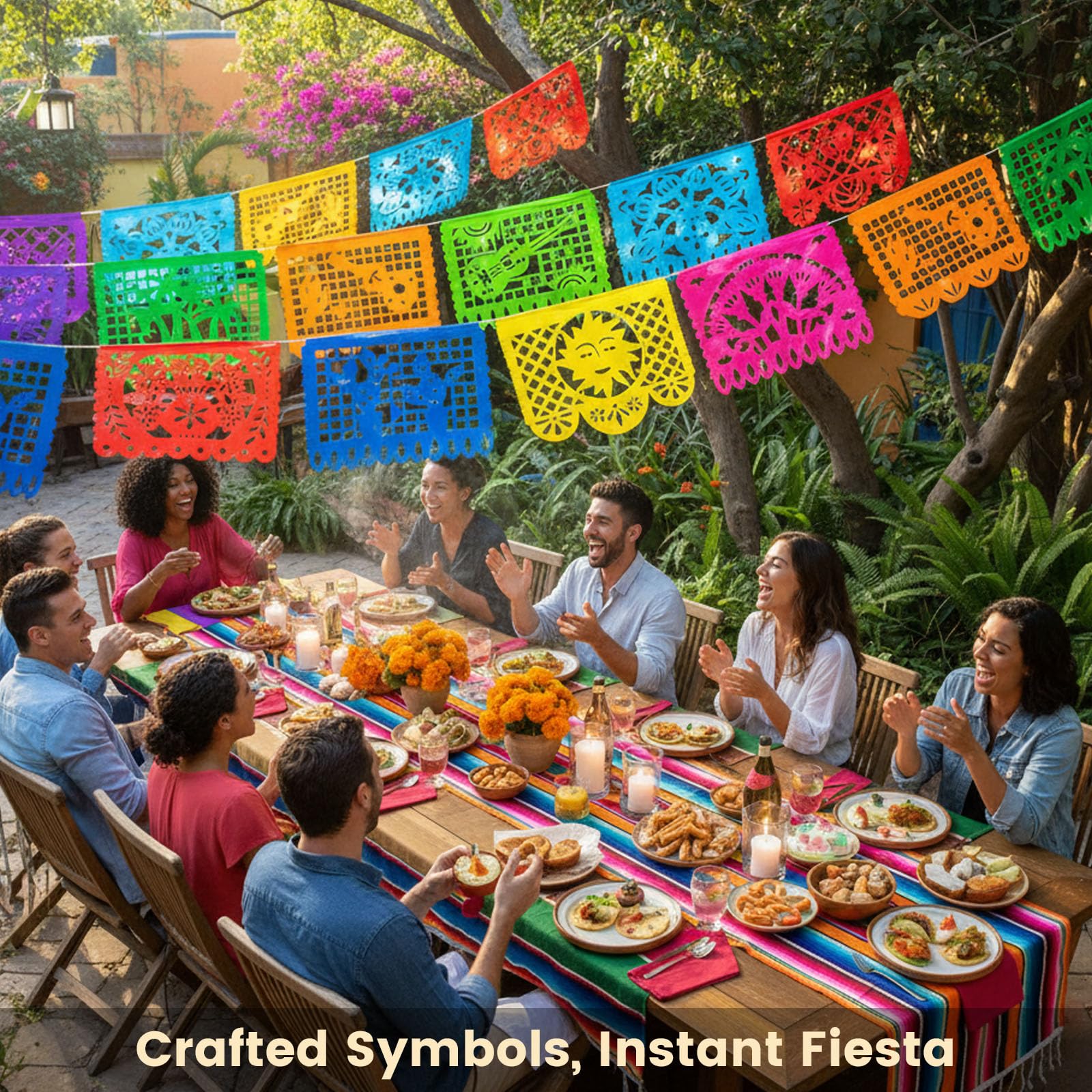 DomeStar Fiesta Bannière en plastique Décoration mexicaine
