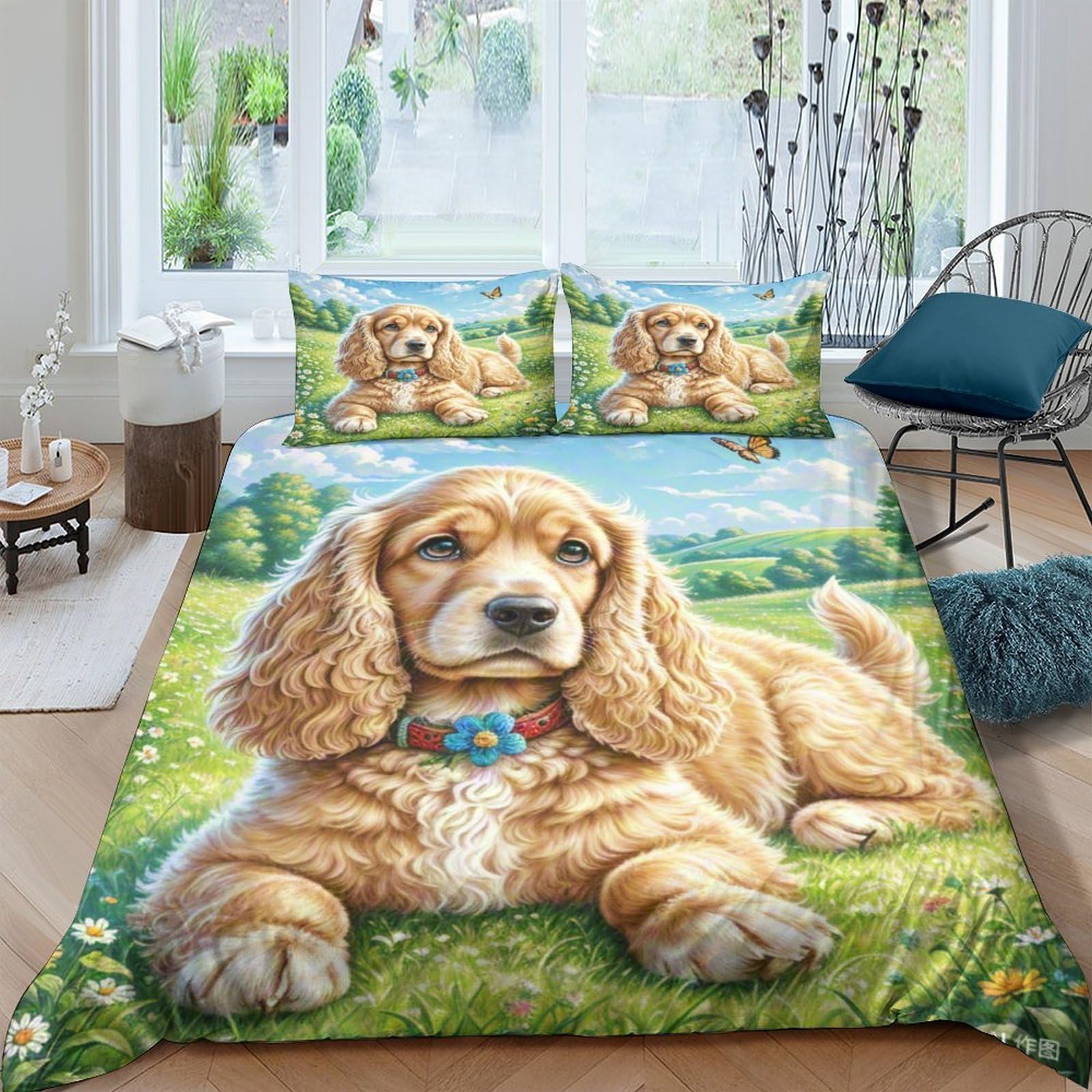 Housse de couette Cocker Spaniel 3D pour transformer la chambre des adolescents et des enfants
