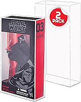 Vista 1 de EVORETRO Estuche de exhibición para figuras de acción de Hasbro Star Wars Black Series de 6 pulgadas - 2 paquetes - Acrílico transparente grueso