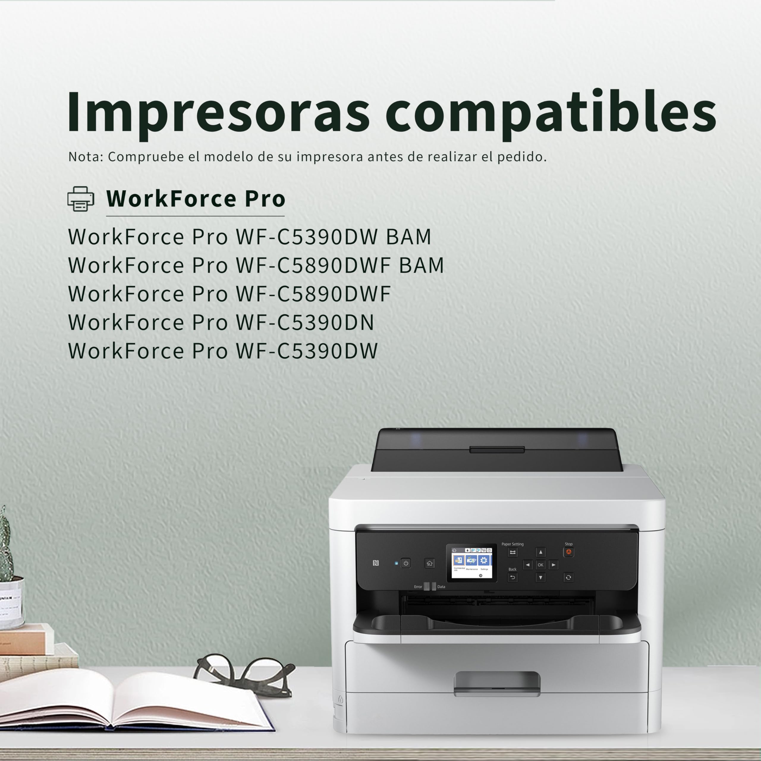 T11D1-T11D4 Cartucho de Tinta Compatible con Epson T11D1 T11D2 T11D3 T11D4 para Epson Workforce Pro WF-C5390DW Bam WF-C5890DWF Bam WF-C5390DN (4 Paquetes)