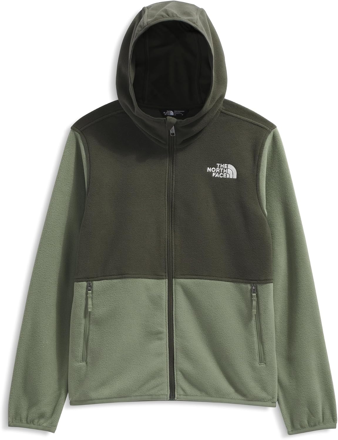 The North Face Unisex Glacier Full Zip Hooded Jacket - Lightweight Fleece Hoodie for Boys & Girls, Secure Zip Hand Pockets - Image 6